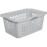 CNEIESD 2-Bushel Plastic Laundry Hamper with 4 Ergonomic Handles &ndash; BPA-Free, Spacious Design for Household Use, Gray (1PC)