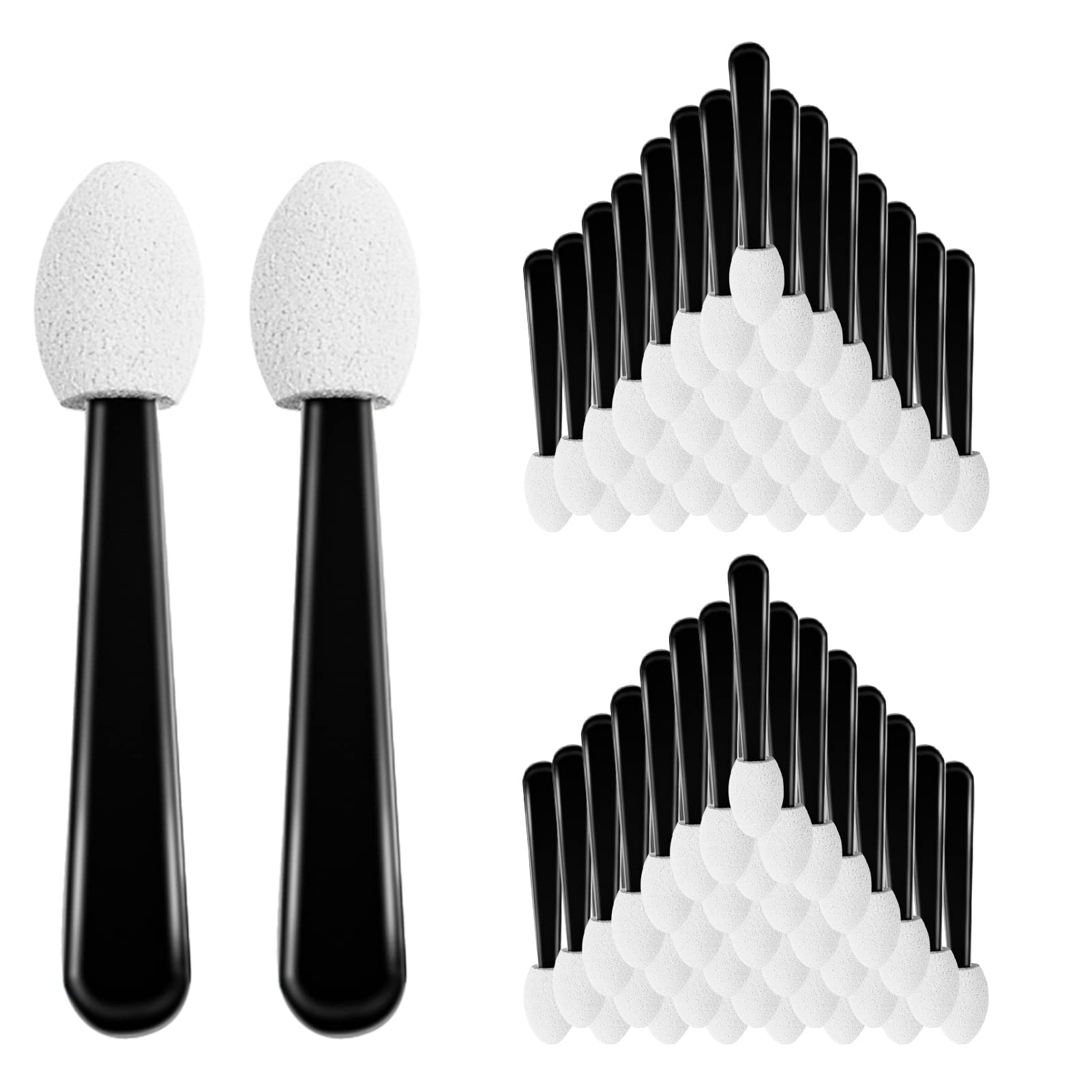 100Pcs Eyeshadow Applicator, Eye Shadow Brush Pack, Disposable Sponges for Eyeliner, Eye Makeup, Arts Crafts, DIY Nail Art Beauty Tool
