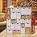 Juegoal Countdown to Christmas Nature Wood Advent Calendar with 25 Storage Drawers Decoration, 12