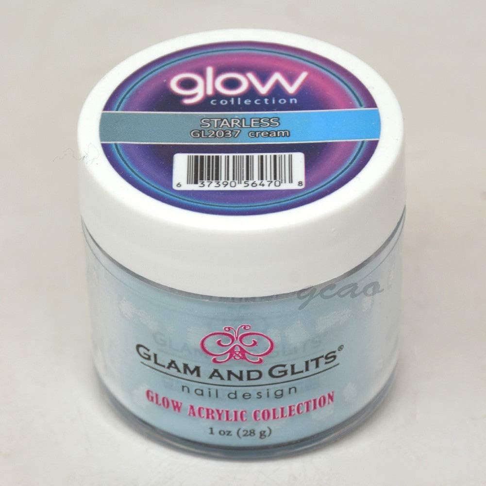 Glam and Glits ACRYLIC Glow in the Dark Nail Powder - Starless 2037
