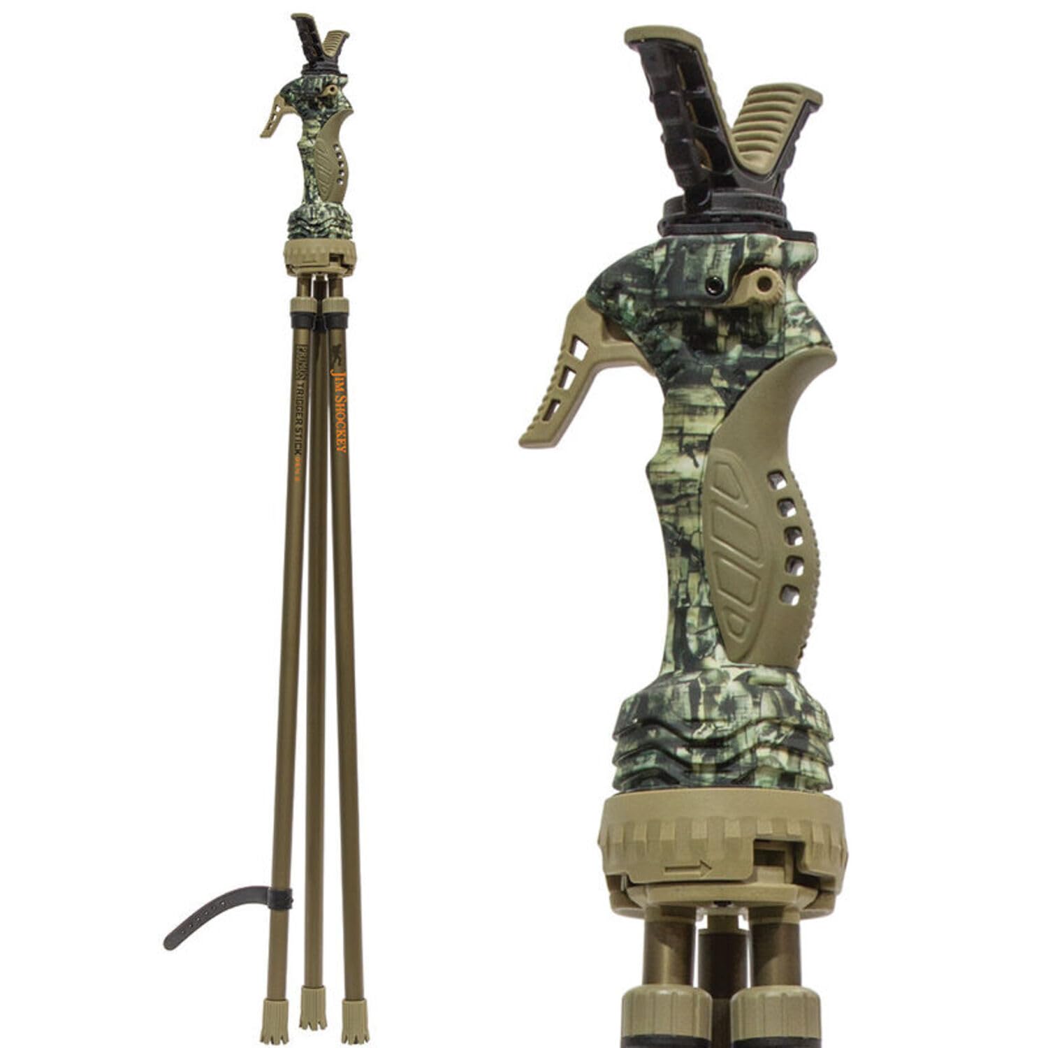 Photo 1 of **SCUFFS. DIRT**PRIMOS Hunting Trigger Stick Gen3 - Shooting Stick with Adjustable Height, Lightweight Design, and Quick-Detach Yoke for Hunting, Shooting, and Photography (24"-62", Tripod)