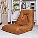 LZ LEISURE ZONE Adjustable 5-Position Folding Floor Chair Lazy Sofa Cushion Gaming Chair (Coffee)