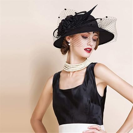 Kcjmm Hat Femme Plage Chapeau Chapeau Mariagebonnet En Lin