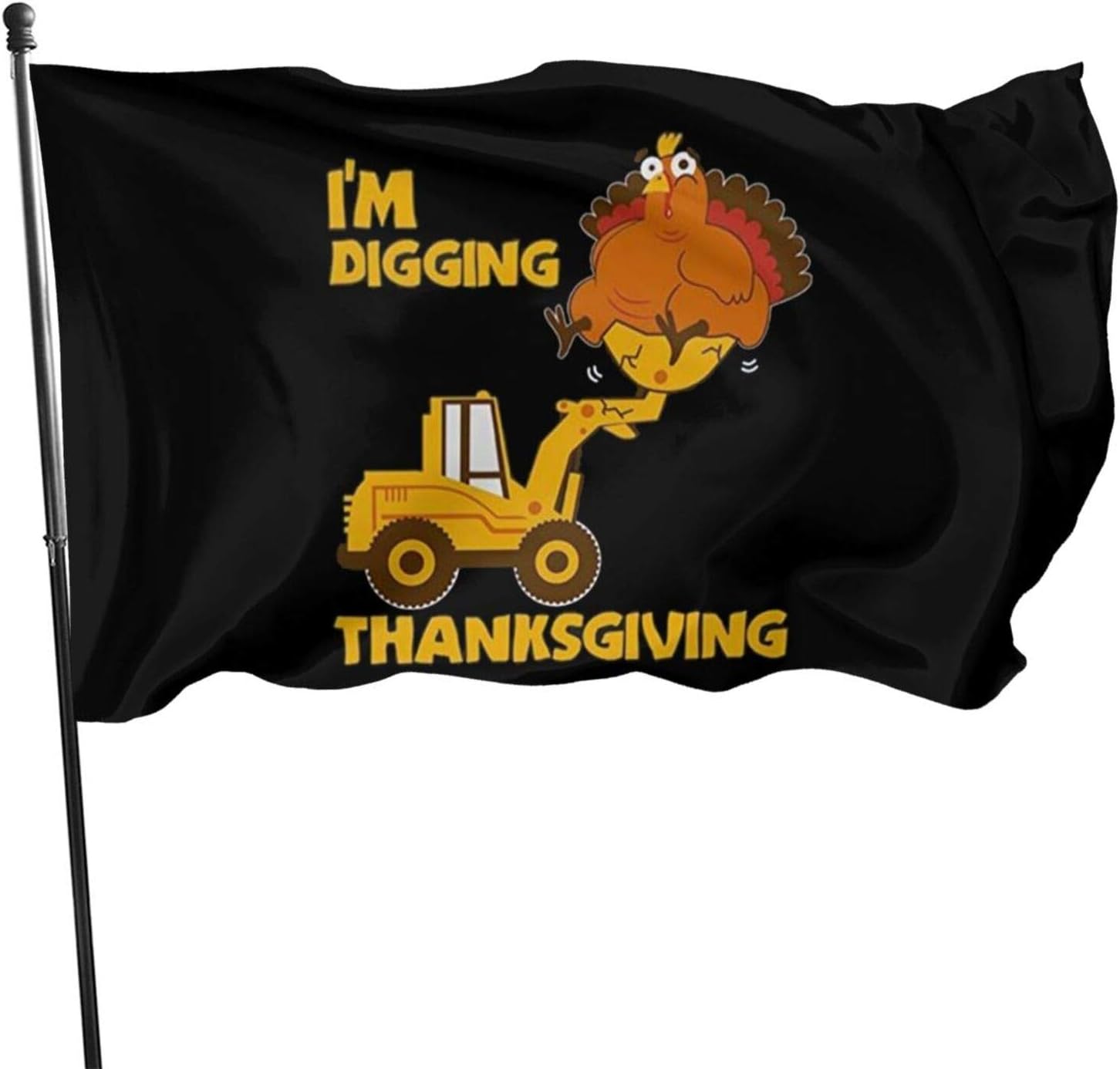 Yuantaicuifeng Gartendeko Flaggen Fahnen I'm Digging Thanksgiving Cute