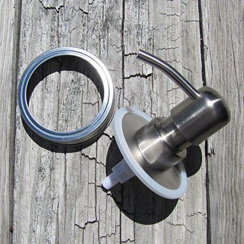 Mason Jar Soap Dispenser Lid Kit - Non Foaming Soap Pump, Rust Proof Stainless Steel Lid, 8" Tube Straw