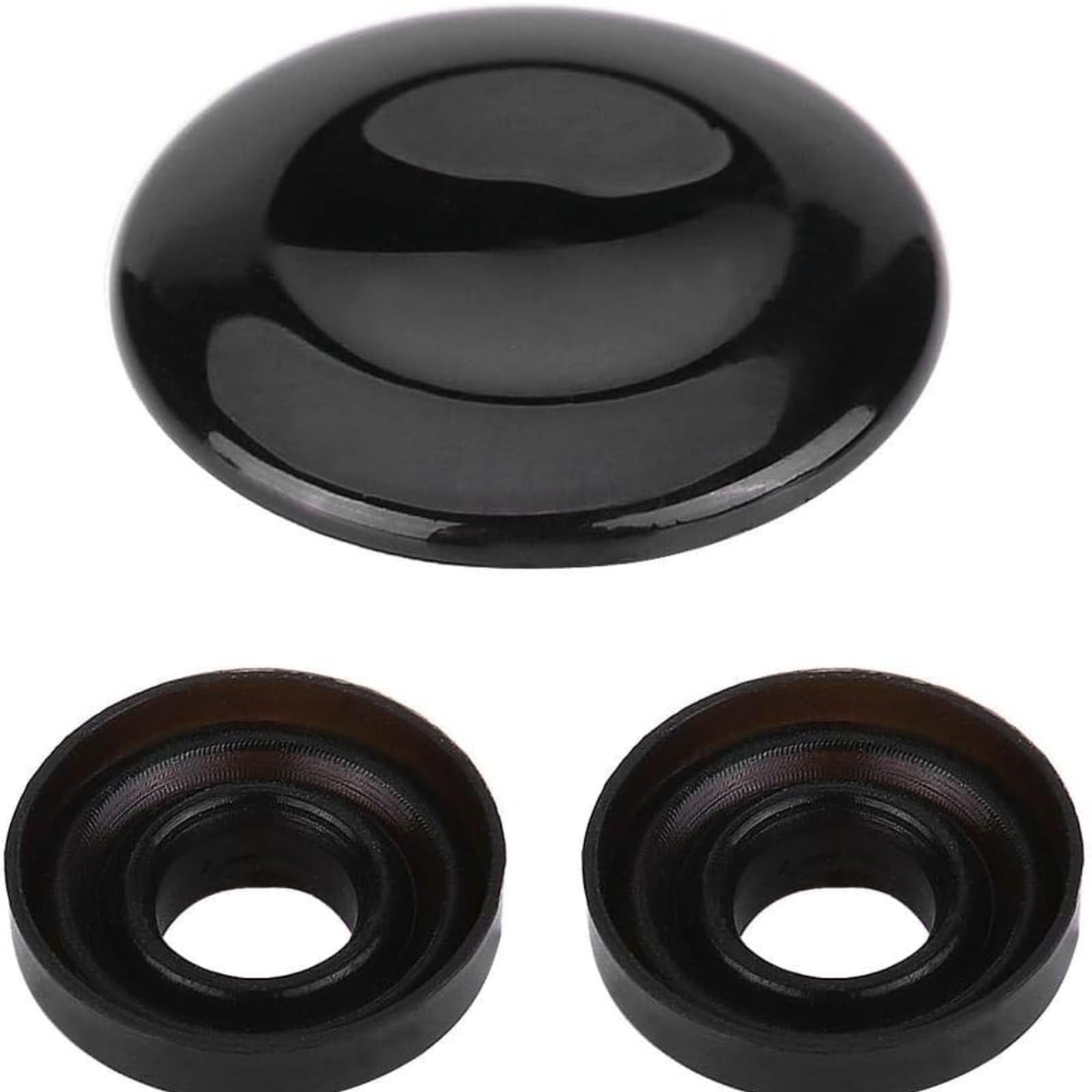Broco Navigation Button, Joystick Control Center Button Cover MMI Knob Repair Kit for A4 A5 A6 Q5 Q7 S5 S6 Paint（Black）