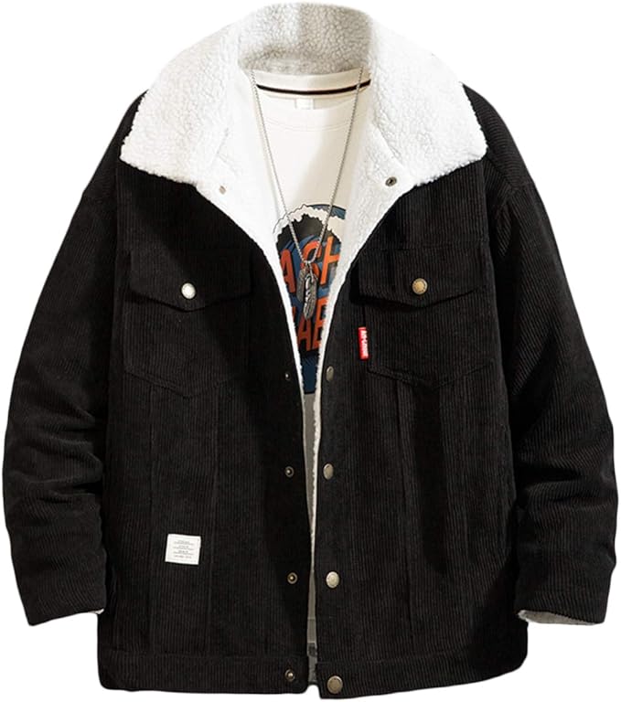 Amazon リディーコロ ジャケット コーデュロイ 厚手 ワイド 裏地 カラバリ豊富 お兄系 カーディガン 長袖 ホスト カッコイイ 韓国風 格好良い 水商売 チャラいおしゃれ感 ホスト風 オシャレ 冬 ドロップショルダー ユッタリ 秋冬コーデ アウター メンズ 暖かい