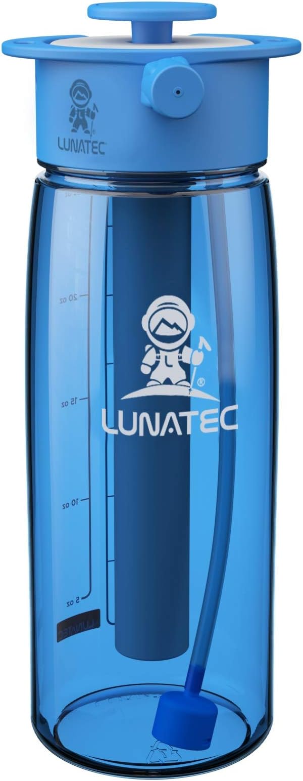 Lunatec Aquabot Sport Water Bottle - a pressurized Mister, Camp Shower and Hydration in one. Portable Running Water for Your Pocket. BPA Free.