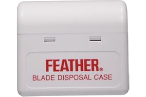 PINK RHYME Feather Razor Blade Disposal Case for Barbers