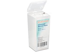 Practicon SmileGoods Unwaxed 200 Yard Dental Floss, Shred Resistant Nylon, Noncoated, Wax Less, Wax Free Floss, 1 Pack