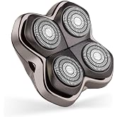Skull Shaver Baron PRO 4 Head Replacement Blade - Shaver Blade for Wet &amp; Dry Shaving - Rotary Heads Design - Japanese Stainless Steel - Compatible with Pitbull, Palm &amp; Butterfly Kiss Shavers