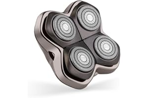 Skull Shaver Baron PRO 4 Head Replacement Blade - Shaver Blade for Wet & Dry Shaving - Rotary Heads Design - Japanese Stainless Steel - Compatible with Pitbull, Palm & Butterfly Kiss Shavers
