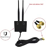 Yoicn Lth Imwell Dual Wifi Antenna 6dBi RP-SMA 2.4G/5.8G Magnetic Base 1.2m view 2
