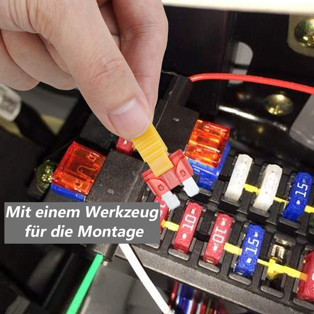 HAKACC KFZ Sicherungen Set, 150 Stück Flachsicherung KFZ Standard Auto Sicherung maßgebend Autosicherungen 2A 3A 5A 7.5A 10A 15A 20A 25A 30A 35A 40A