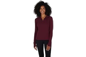 Yogalicious Half Zip Lightweight Workout Long Sleeve Athletic Jacket with Front Pockets and Thumbholes