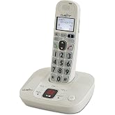 Clarity Phone D712, DECT 6.0 Cordless Landline Phone with Answering Machine, Big Button Amplified Phone, 30dB Sound Boost, T-Coil Hearing Aid Compatible