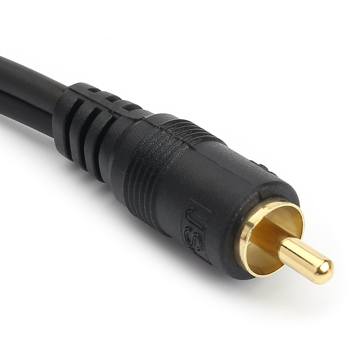 RCA (M) to 2 RCA (F) Stereo Audio Y Adapter Subwoofer Cable (24k Gold Plated) 1 Male to 2 Female Y Splitter Connectors Extension Cord (20CM/0.5FT): Industrial & Scientific