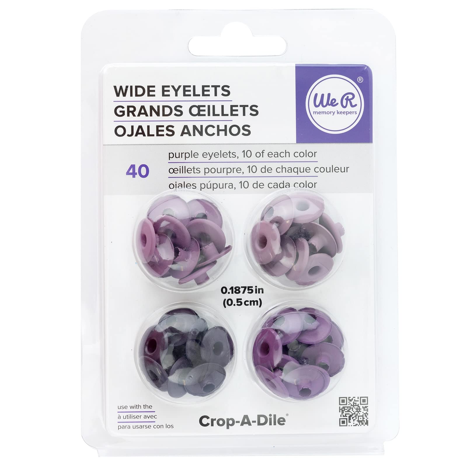 We R Memory Keepers Eyelets We R Memory Keepers Wide Eyelets, Aluminum Purple