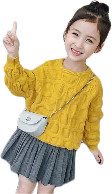 Amazon ジャンーウェ 子供服 女の子 チュニック ワンピース ニットワンピース カジュアル セーター ケーブル編み プルオーバー ジュニア服 インナー 秋冬 普段着 可愛い 人気 ワンピース チュニック 通販