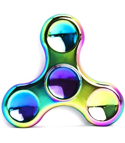 SCIONE – Lot De 6 Toupies Sensorielles Lumineuses LED – 3 Roulements à Billes – Anti-stress – Tourne Jusqu'à 2 Min – Cadeau Fête