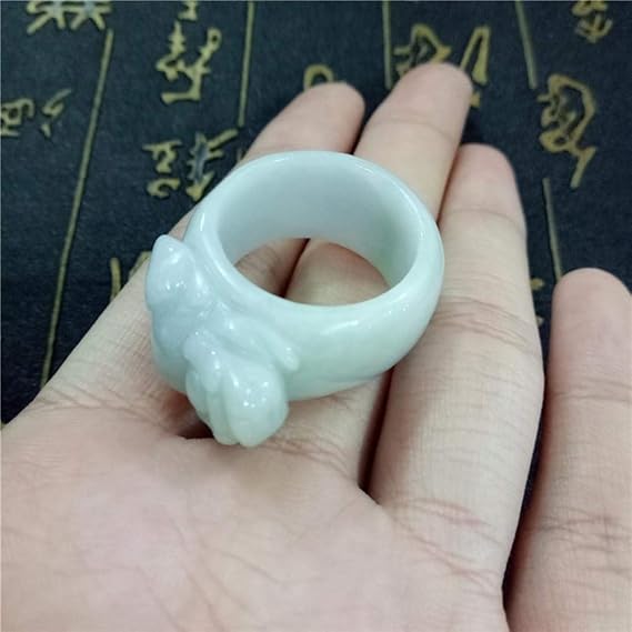 Zhiming 18mm Natural Jade Ring Jade Finger Male Couple Jade
