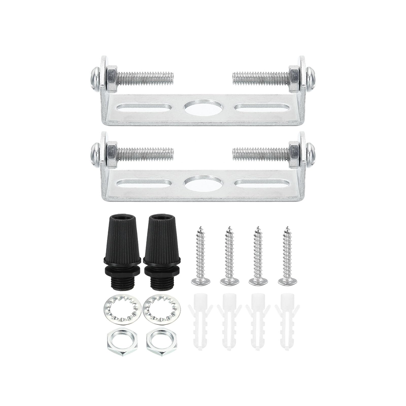 PATIKIL 55mm Ceiling Light Plate Kit, 2 Set Light Fixture Mounting Bracket Plate Steel Crossbar for Home Office Pendant Wall Light, with Screw Washer Nut