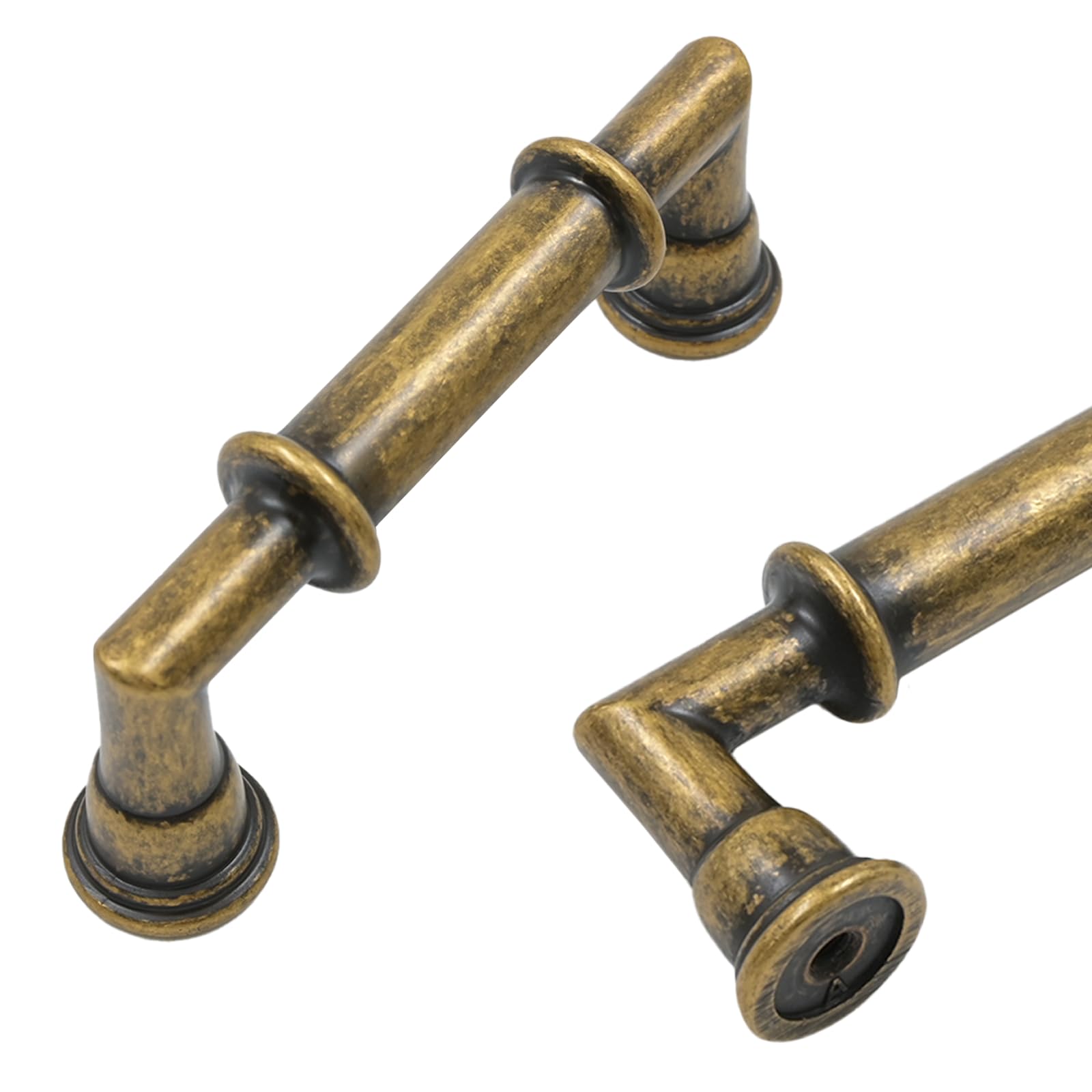 Photo 1 of kakapola 10 Pack 3 Inch(76mm) Antique Brass Kitchen Cabinet Handles, Cabinet Pulls Kitchen Cabinet Hardware for Cupboard Drawer Pulls