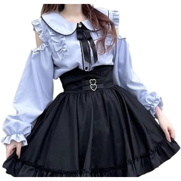 Pokn Lolita Fashion Jirai Kei Fashion Y2K Sets Cutecore Balletcore