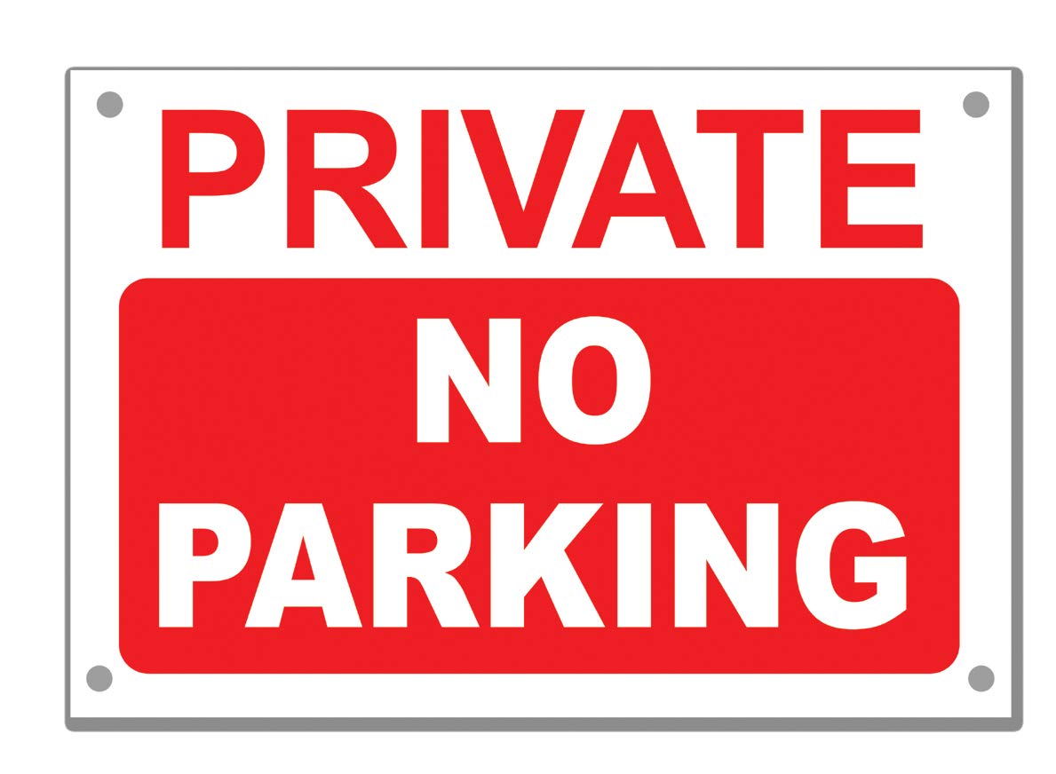 A3 No Parking various 5mm Foamex Sign red white with holes (PRIVATE)