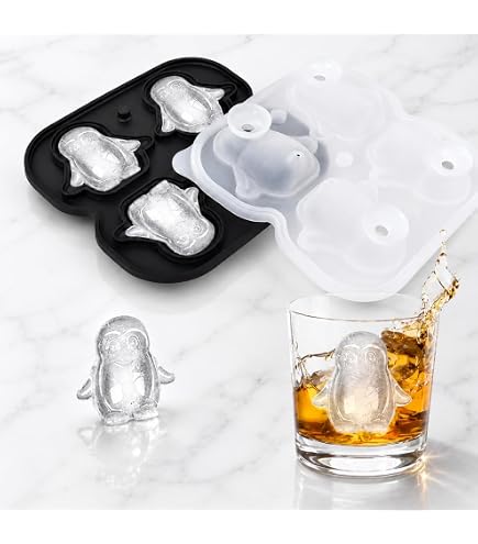 Amazon.com: HIC Kitchen Silicone Penguin Ice Tray, Non-Stick