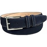 Men's Belt Suede Full Leather Belt Casual Dress Leather Belt 1-3/8"(35mm) Wide, Multi-Style Options