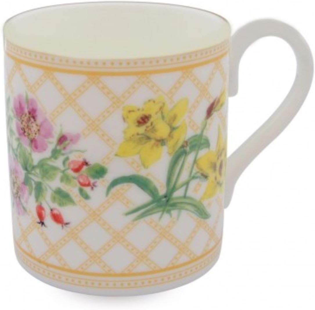 Halcyon Days, 'Flowers of The Realm' Fine English Bone China Mug, New in Halcyon Gift Box