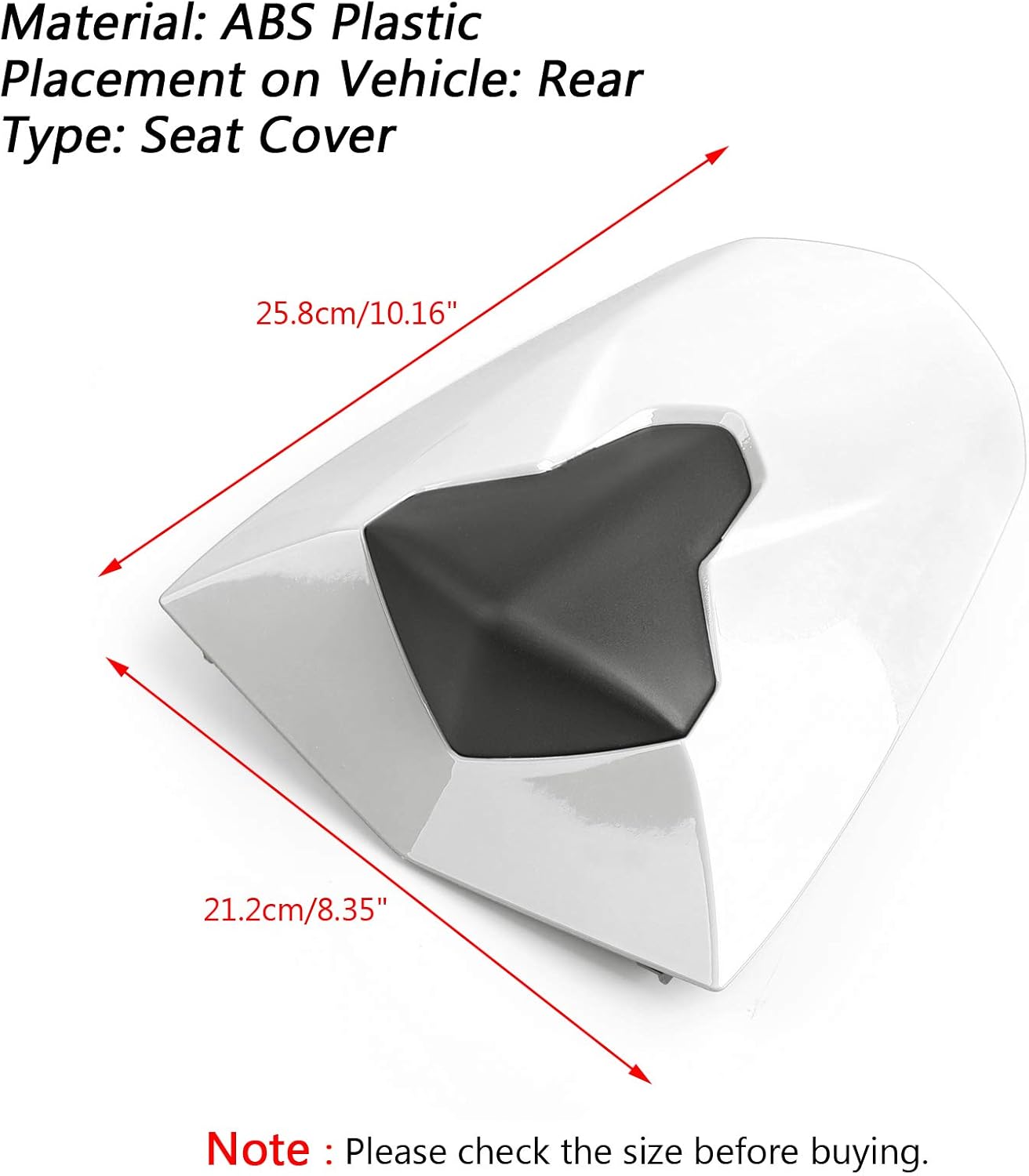 Artudatech Housse de si/&egrave;ge arri/&egrave;re pour moto Trium-ph Day-tona 675 675R 2013-2017