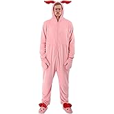 Poboola Christmas Pink Bunny Suit Story Costume Adult Xmas Unisex Union Pajama Halloween Cosplay Costumes