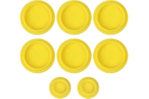 Grease Cap for 1023E 1025R 2025R Compact Tractor, 8PCS Yellow ABS Plastic Zerk Fitting Dust Cover for 120 Loader Lubricating 