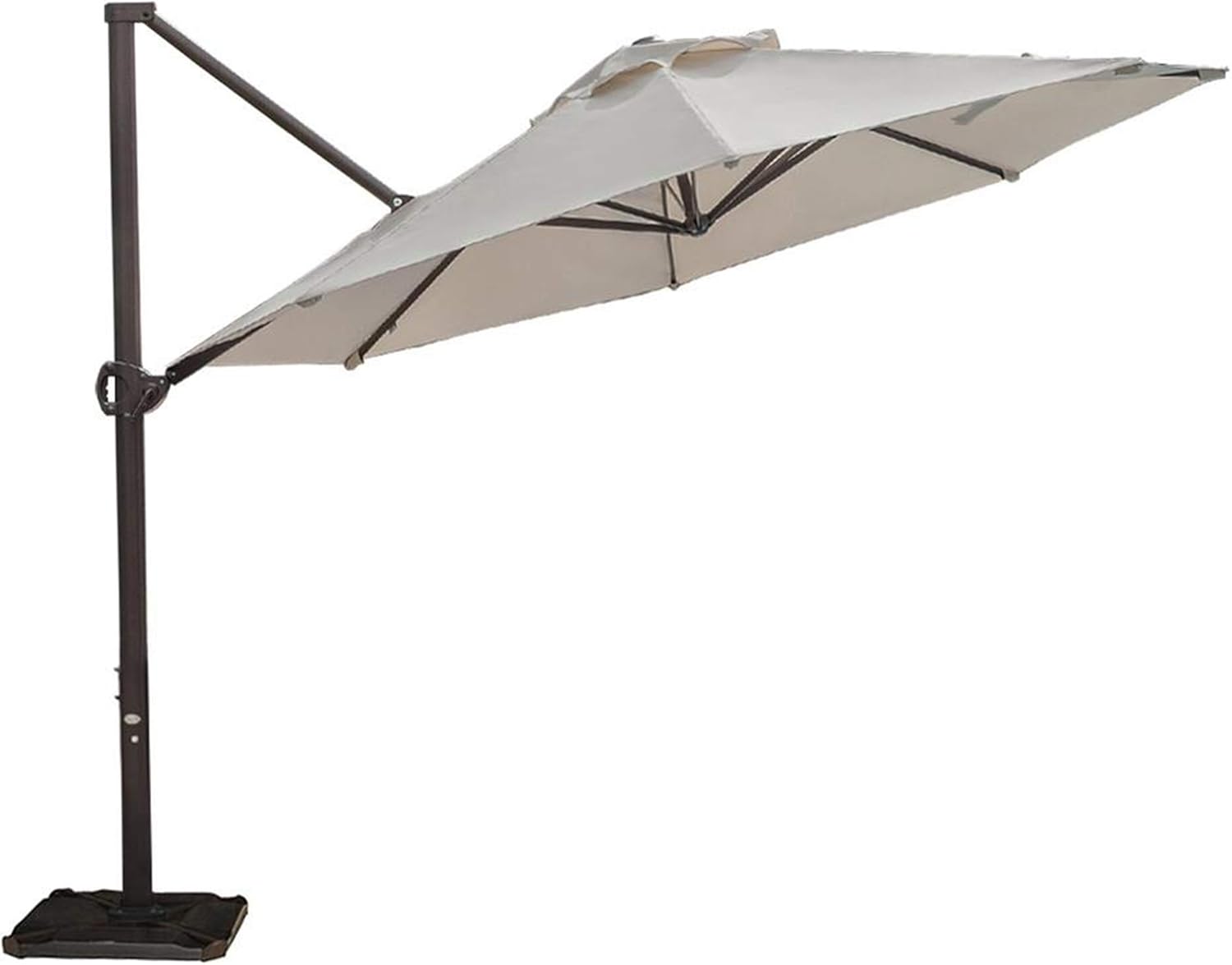 Abba Patio Offset Cantilever Umbrella 11 Feet Outdoor Patio Hanging Umbrella With Cross Base Beige Amazon Co Uk Garden Outdoors