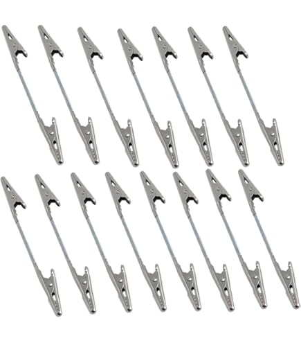 10 Stück Doppelkopf Krokodilklemmen - Metall Clips Für Memos, Fotos & DIY, 18 Cm, Flexibel & Stabil