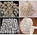L'vow Silver/gold Color Sparking Wedding Bridal Crystal Brooch Bouquet Kit Pack of 10