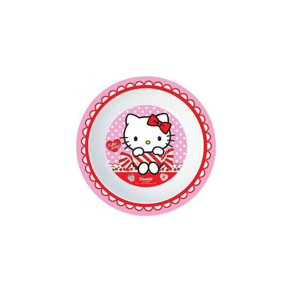 Plato hondo de plastico para microondas kids Hello Kitty (12/48 ...