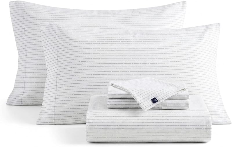 - Juego de sábanas Individuales, Juego de Ropa de Cama de percal de algodón, crujiente y Fresco, Ligero y Transpirable (línea boya Gris, Individual)