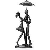 Sculptures Home Decor Couple Statue - Hand Crafted Sculptures for Living Room Romantic Figurines for Couple Metal Sculpture Art,Passionate Love Ornament for Valentines