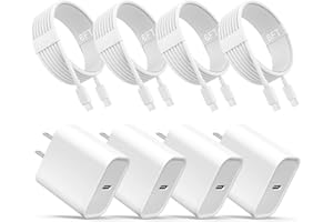 ILOUYU iPhone 17 16 15 Charger, USB C Charger, 4-Pack Fast Wall Charging, USB-C Chargers Block (4-Pack 6 ft Cable Included) for iPhone 17/16/15/15 Pro/15 Pro Max/iPad Pro/AirPods Samsung & More