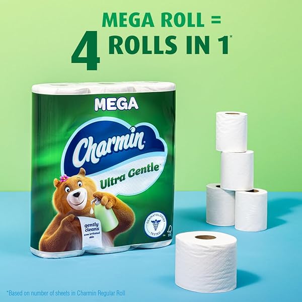 CHARMIN ULTRA GENTLE TOILET PAPER, 9 MEGA ROLLS, 231 SHEETS PER ROLL