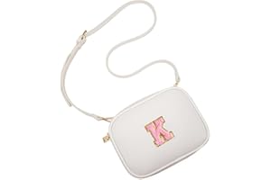 Viverte Birthday Gifts for 4 5 6 7 8 9 10 11 12 13 Year Old Girls Initial PU Leather Crossbody Bags for Girls