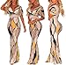 sexycherry Women Deep V-Neck Elegant Short Ruffles Sleeves Sexy Flower Floral Cocktail Maxi Party Dress(XX-Large, Beige)