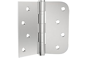 3-Pack Door Hinges, Stainless Steel Ball Bearing Door Hinges, Heavy Duty Door Hinges, 4" X 4" with 5/8" Radius Corner, (Satin