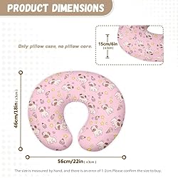 TSVAGA Nursing Pillow Cover, Pink Dog Cake, Fits