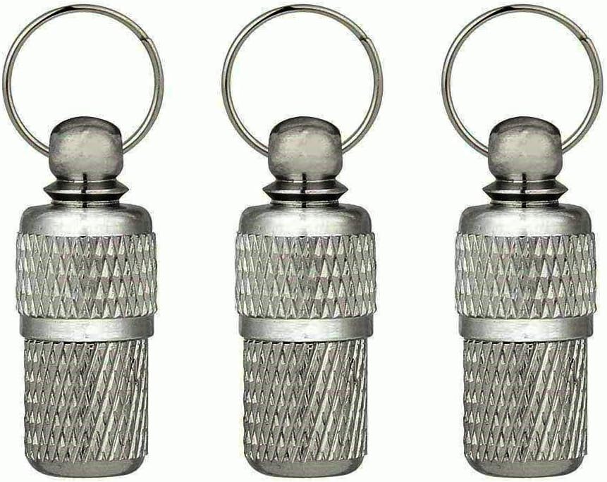Amasawa3 Pieces Address Pendants, Address Tag Barrel Tube, Stainless Steel Pets Address, Pet Label Barrel Tube, For Dogs and Cats with Address Labels, Waterproof, Address Sleeve