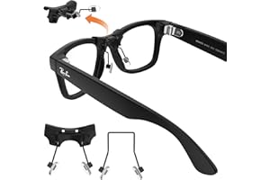 HiBloks Foldable Clip-On Nose Pad, Charging Case Compatible Non-Slip Nose Holder Accessory for Ray-Ban Meta Gen 1 & Gen 2 Way