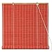 Oriental Furniture Bamboo Roll Up Blinds - Red - (36 in. x 72 in.)